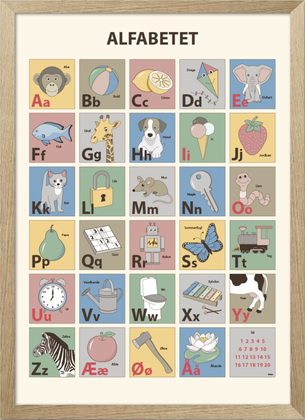 ABC-douce.jpg Alfabet plakat - DOUCE, 50x70 cm