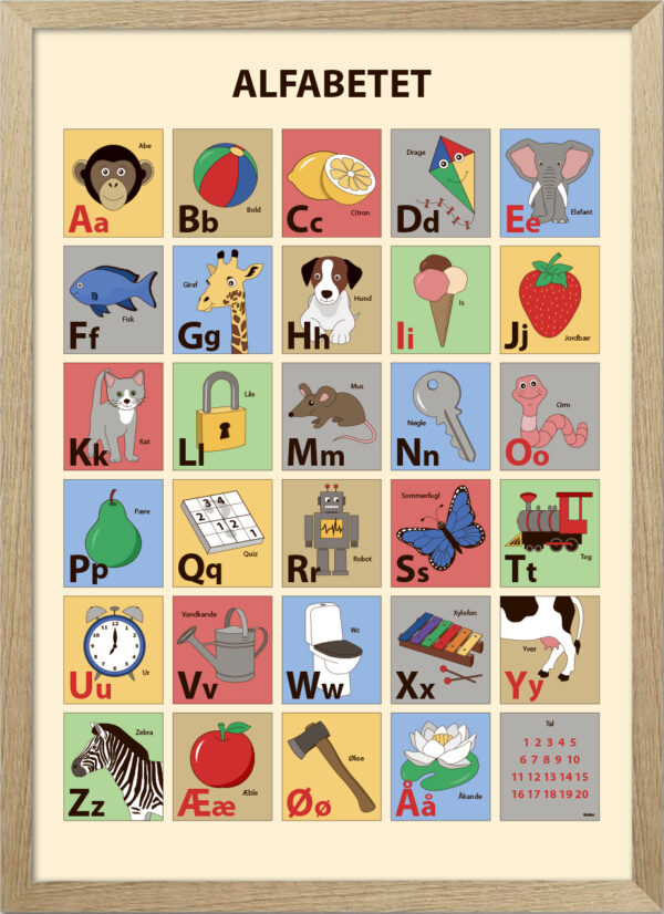 ABC-pang.jpg Alfabet plakat - PANG, 50x70 cm